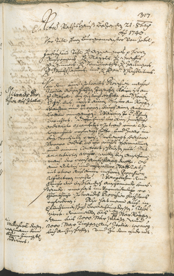 Stadtarchiv Bozen - BOhisto Ratsprotokoll 1738/41 