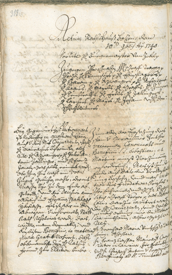 Archivio Storico della Città di Bolzano - BOhisto protocollo consiliare 1738/41 