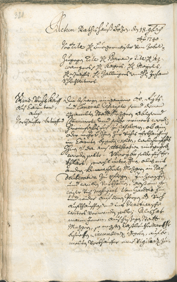 Archivio Storico della Città di Bolzano - BOhisto protocollo consiliare 1738/41 