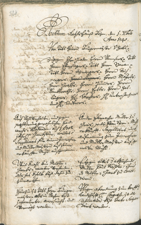 Archivio Storico della Città di Bolzano - BOhisto protocollo consiliare 1738/41 