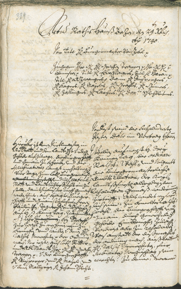 Archivio Storico della Città di Bolzano - BOhisto protocollo consiliare 1738/41 