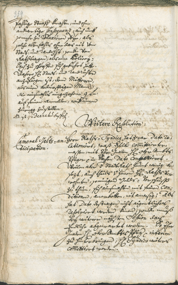 Stadtarchiv Bozen - BOhisto Ratsprotokoll 1738/41 