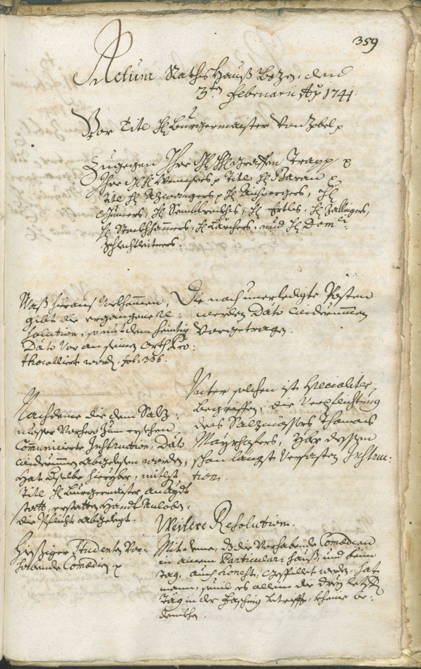 Archivio Storico della Città di Bolzano - BOhisto protocollo consiliare 1738/41 