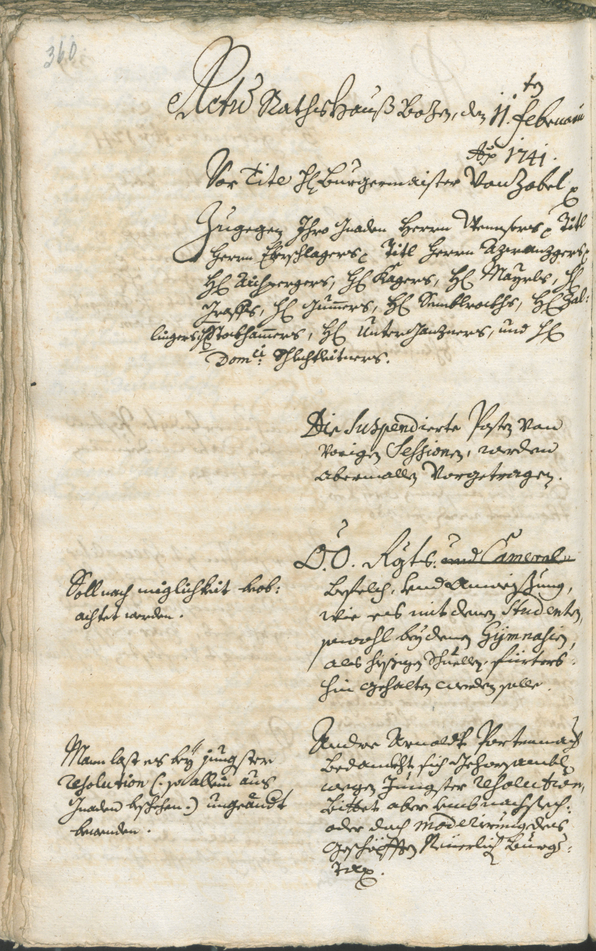 Civic Archives of Bozen-Bolzano - BOhisto Ratsprotokoll 1738/41 