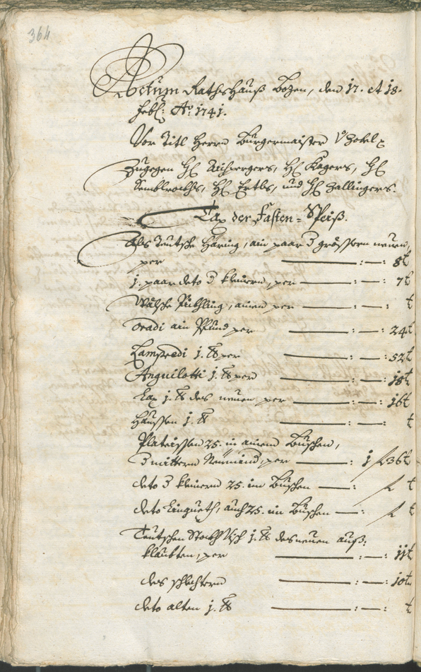 Archivio Storico della Città di Bolzano - BOhisto protocollo consiliare 1738/41 