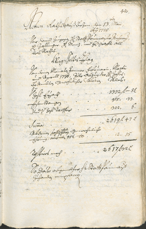 Civic Archives of Bozen-Bolzano - BOhisto Ratsprotokoll 1738/41 