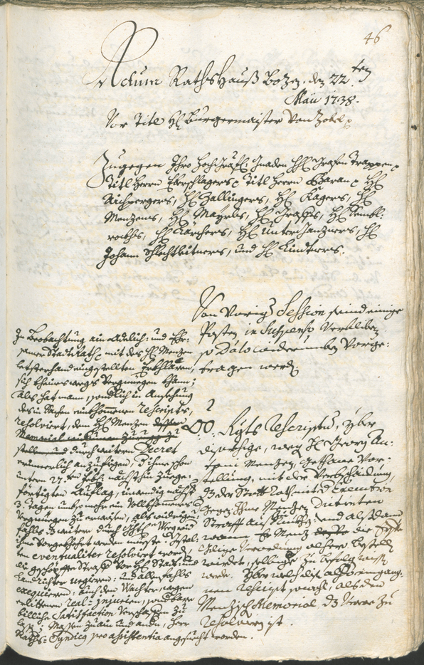 Archivio Storico della Città di Bolzano - BOhisto protocollo consiliare 1738/41 