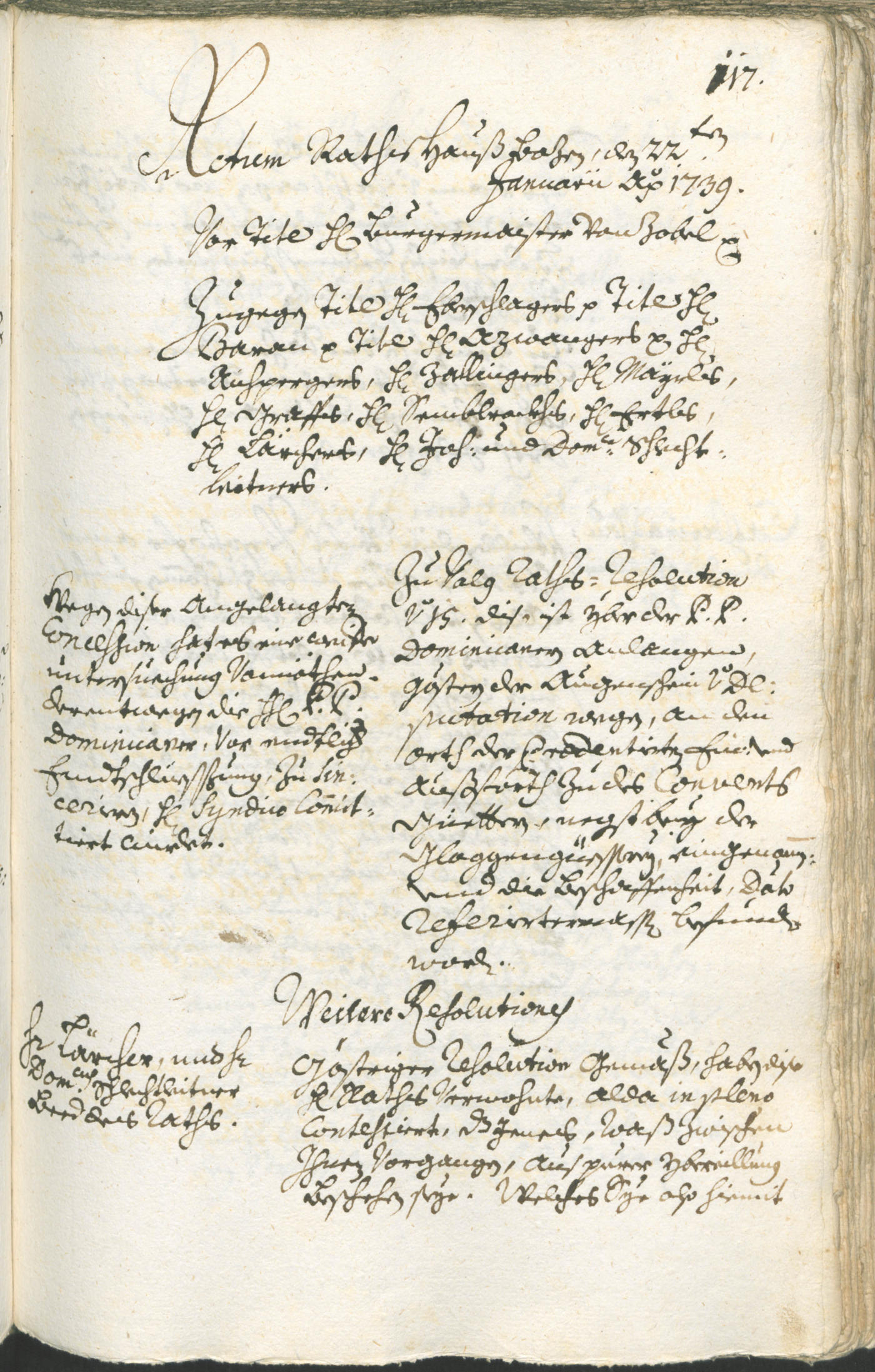 Stadtarchiv Bozen - BOhisto Ratsprotokoll 1738/41 