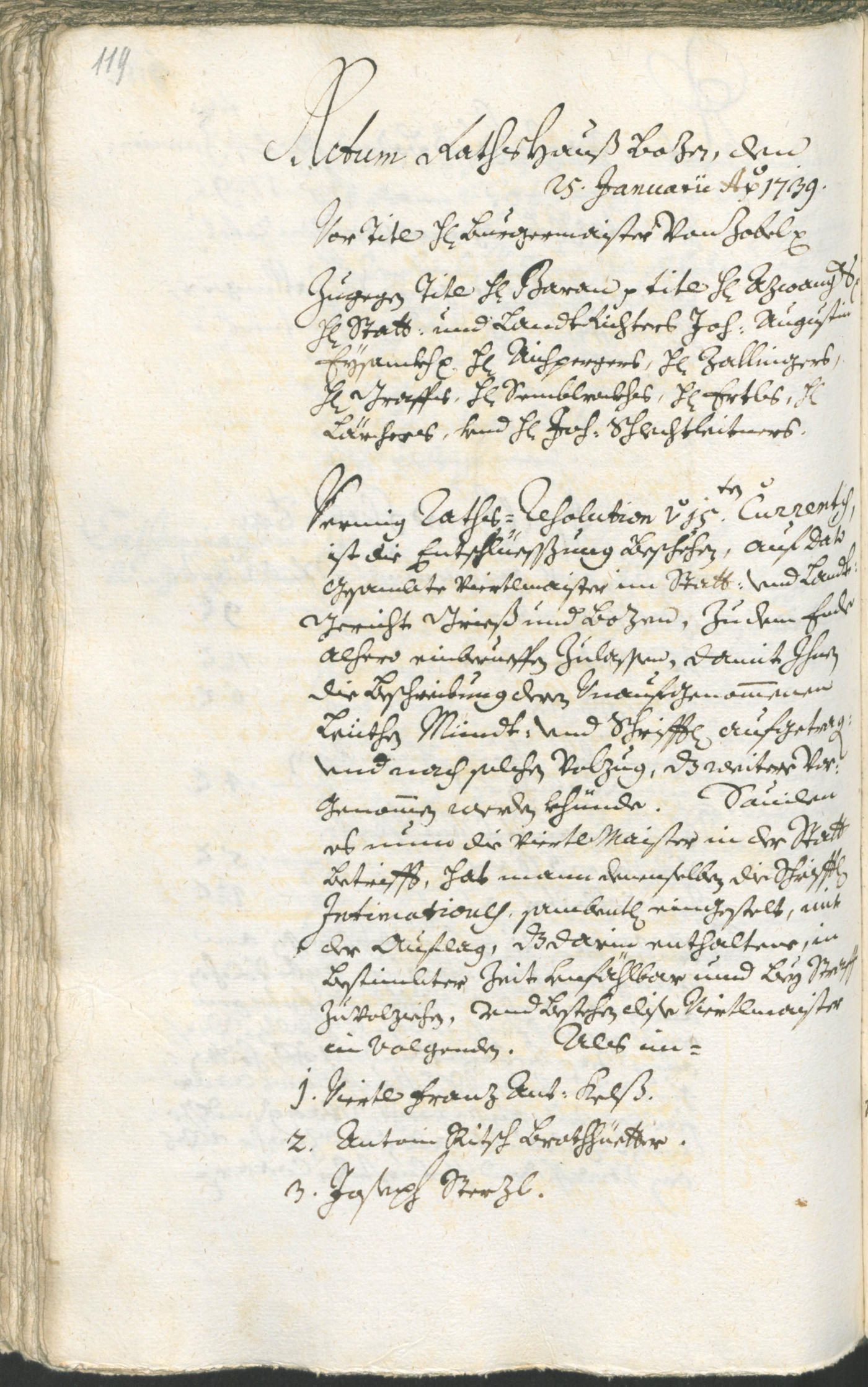 Stadtarchiv Bozen - BOhisto Ratsprotokoll 1738/41 