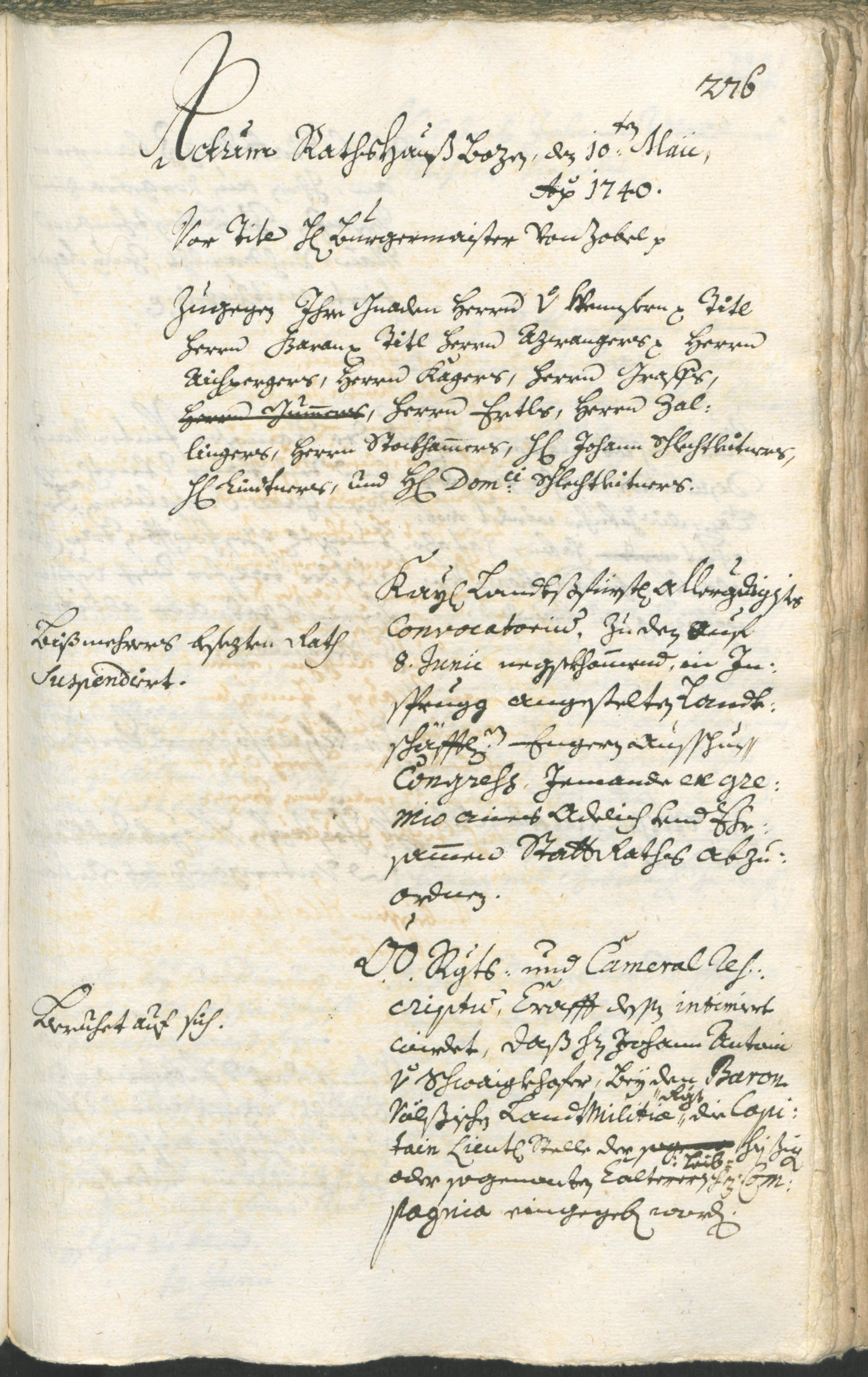 Archivio Storico della Città di Bolzano - BOhisto protocollo consiliare 1738/41 