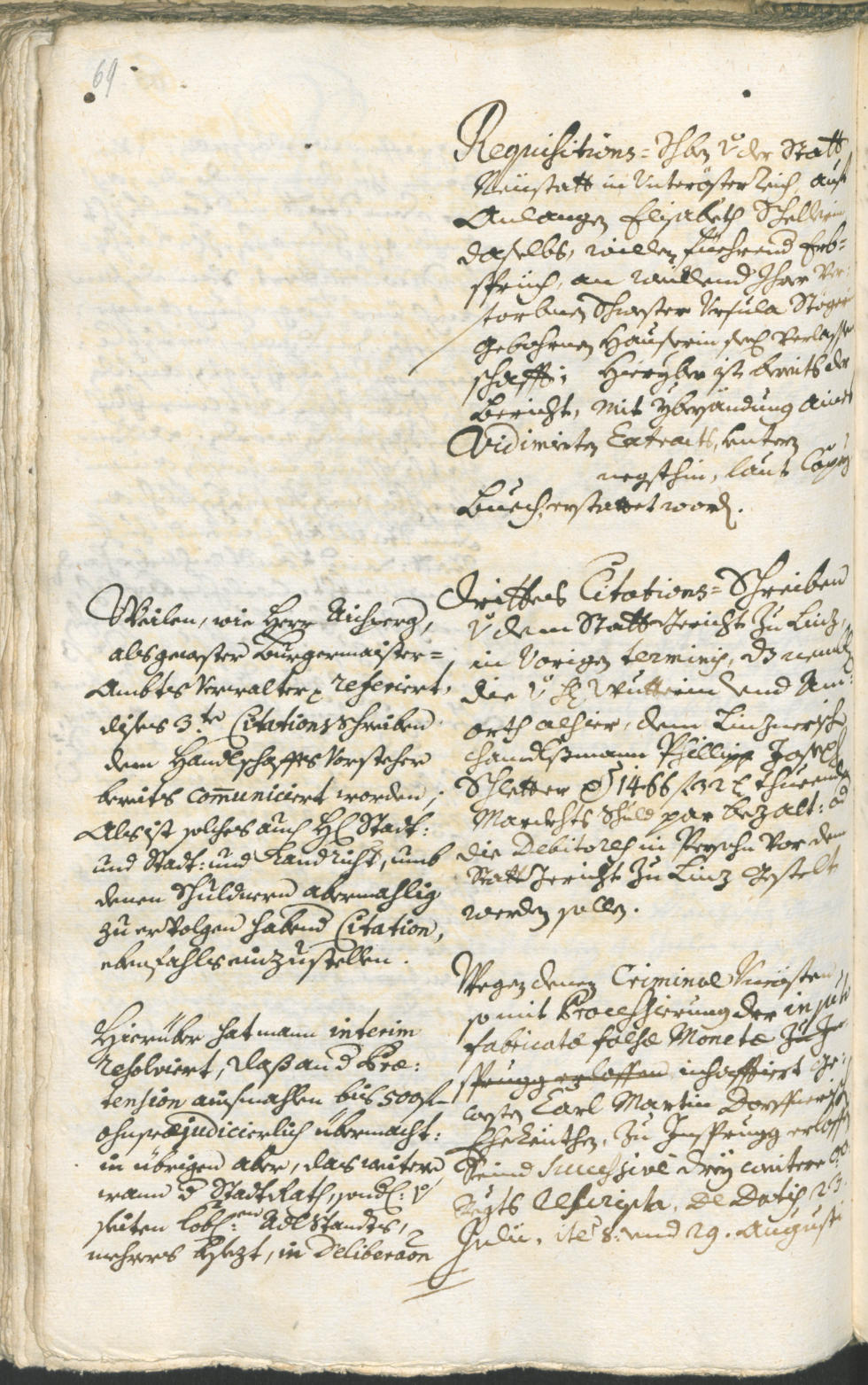 Civic Archives of Bozen-Bolzano - BOhisto Ratsprotokoll 1738/41 