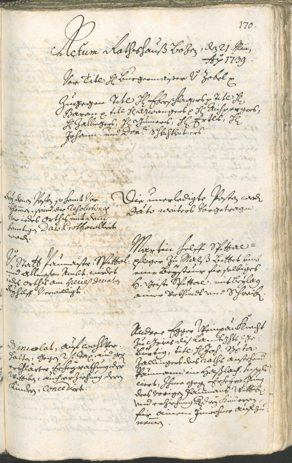 Archivio Storico della Città di Bolzano - BOhisto protocollo consiliare 1738/41 