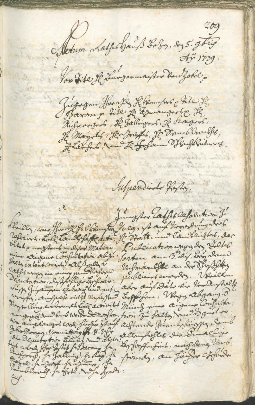 Civic Archives of Bozen-Bolzano - BOhisto Ratsprotokoll 1738/41 