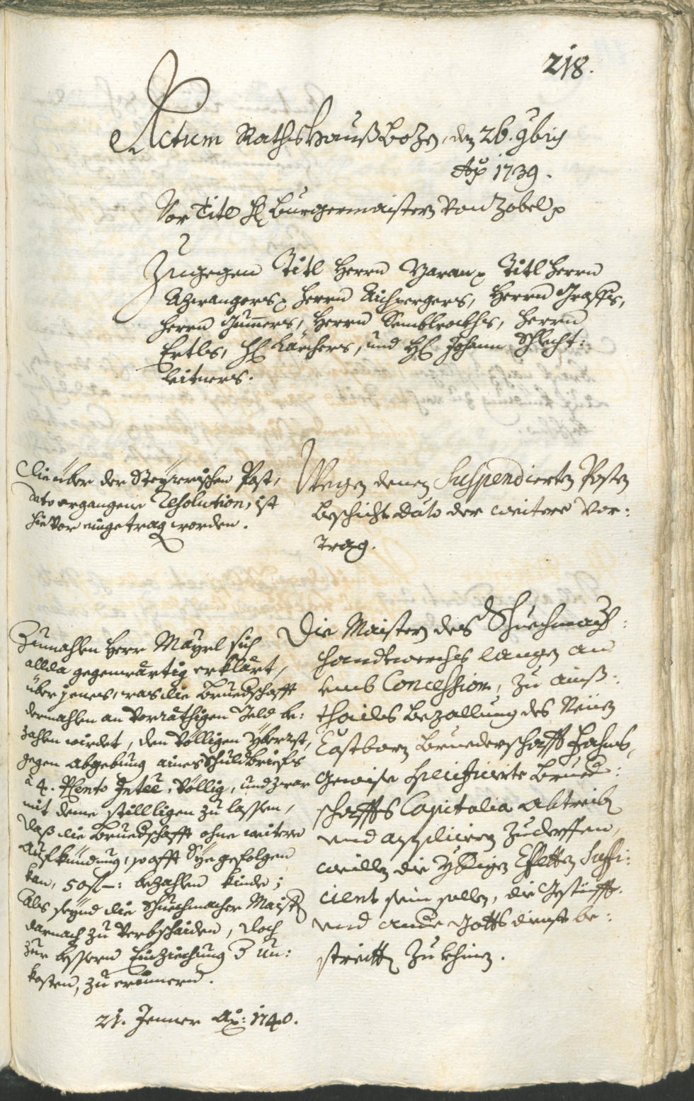 Civic Archives of Bozen-Bolzano - BOhisto Ratsprotokoll 1738/41 