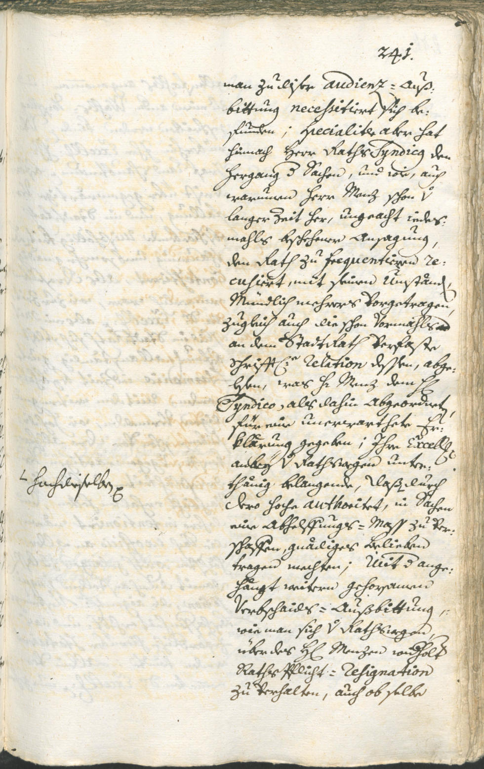 Stadtarchiv Bozen - BOhisto Ratsprotokoll 1738/41 