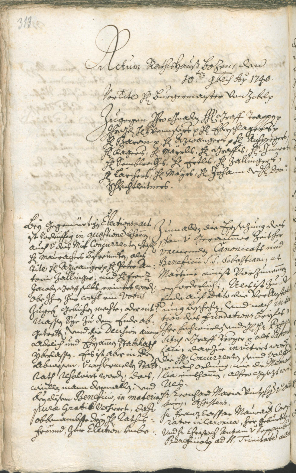 Civic Archives of Bozen-Bolzano - BOhisto Ratsprotokoll 1738/41 