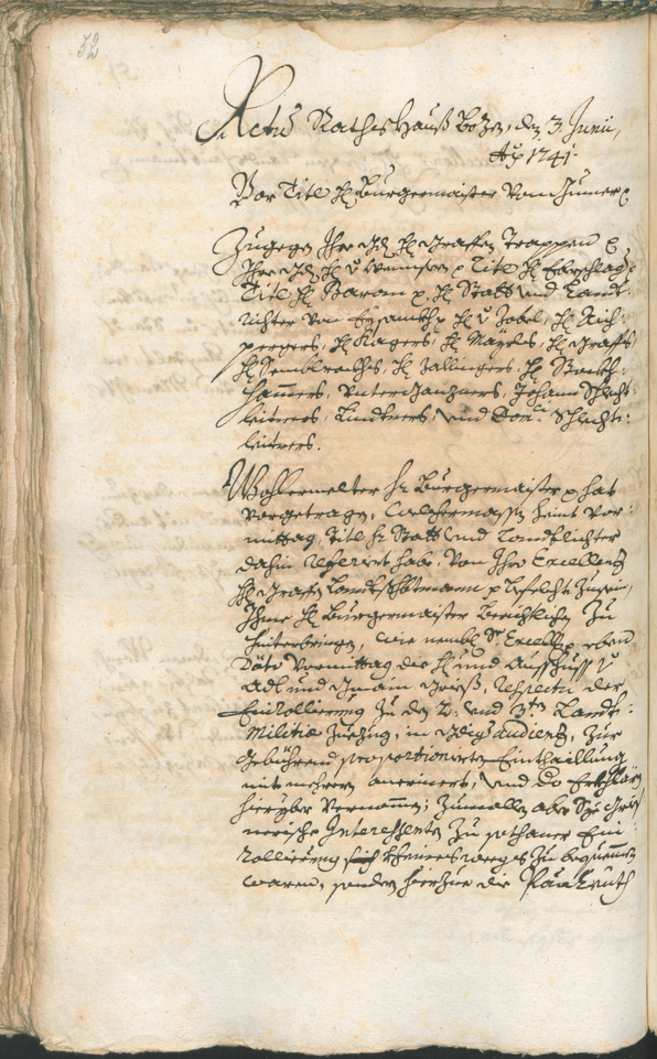 Archivio Storico della Città di Bolzano - BOhisto protocollo consiliare 1741/44 