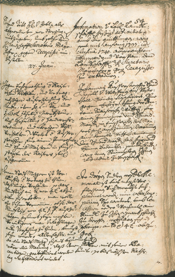 Civic Archives of Bozen-Bolzano - BOhisto Ratsprotokoll 1741/44 