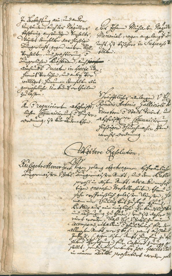 Stadtarchiv Bozen - BOhisto Ratsprotokoll 1741/44 