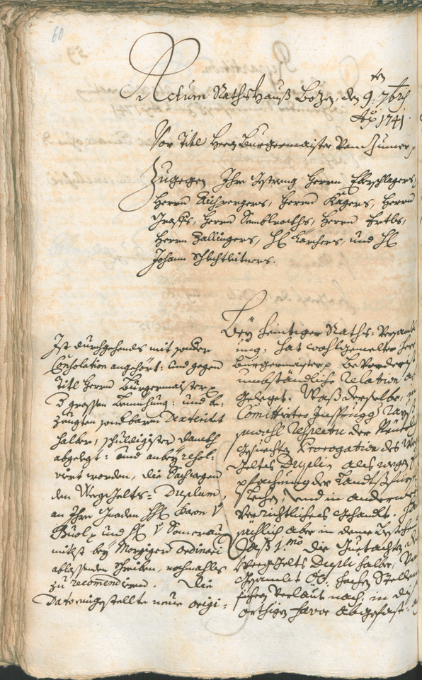 Civic Archives of Bozen-Bolzano - BOhisto Ratsprotokoll 1741/44 