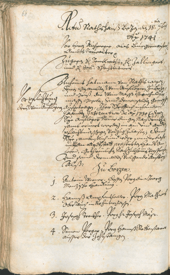 Archivio Storico della Città di Bolzano - BOhisto protocollo consiliare 1741/44 