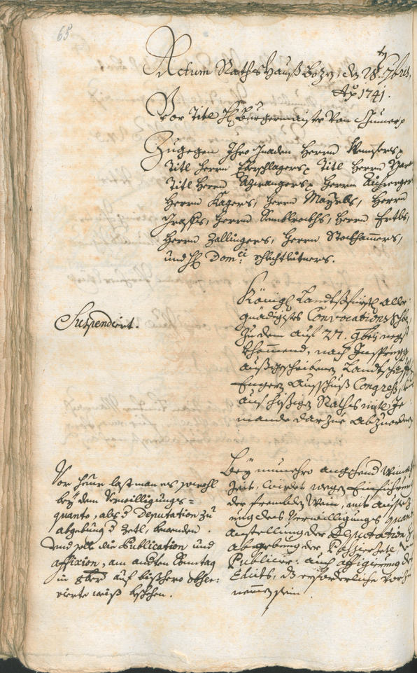 Archivio Storico della Città di Bolzano - BOhisto protocollo consiliare 1741/44 