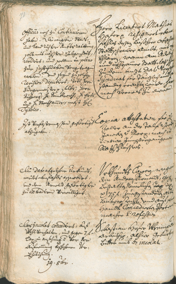 Stadtarchiv Bozen - BOhisto Ratsprotokoll 1741/44 