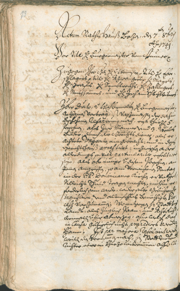 Archivio Storico della Città di Bolzano - BOhisto protocollo consiliare 1741/44 