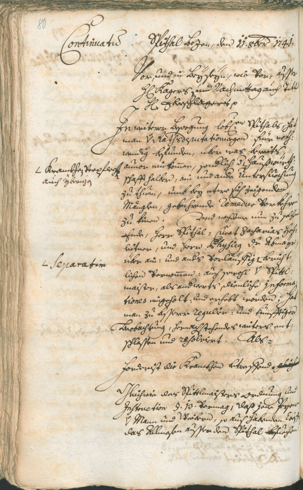 Civic Archives of Bozen-Bolzano - BOhisto Ratsprotokoll 1741/44 