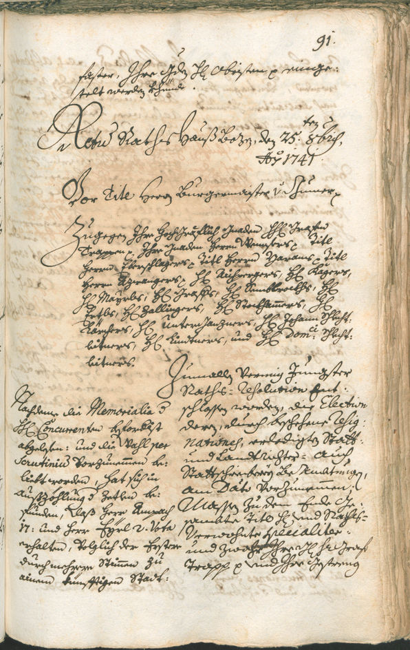 Archivio Storico della Città di Bolzano - BOhisto protocollo consiliare 1741/44 