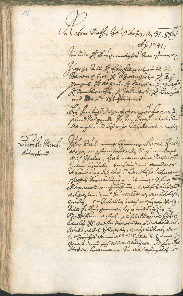 Civic Archives of Bozen-Bolzano - BOhisto Ratsprotokoll 1741/44 