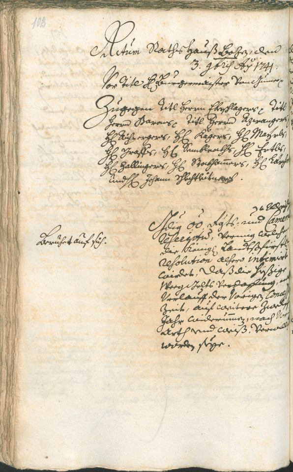 Archivio Storico della Città di Bolzano - BOhisto protocollo consiliare 1741/44 