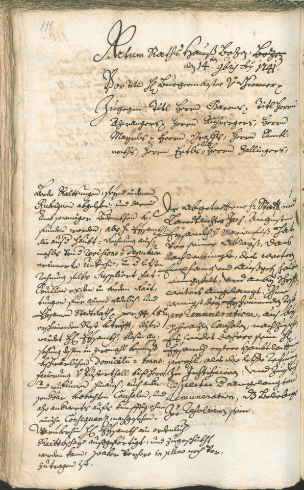 Archivio Storico della Città di Bolzano - BOhisto protocollo consiliare 1741/44 