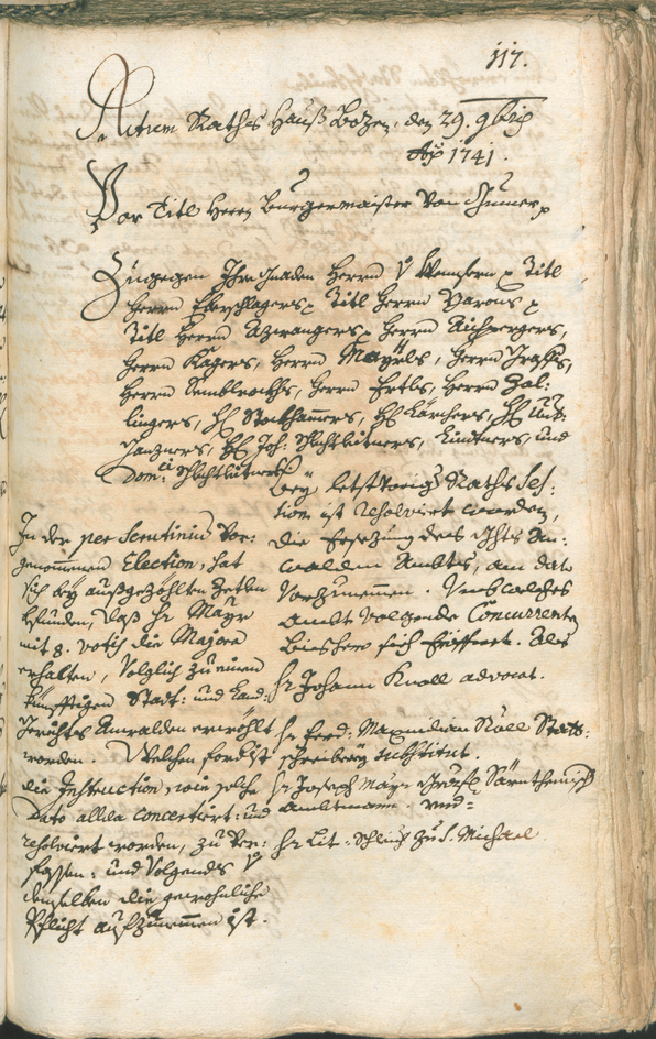 Archivio Storico della Città di Bolzano - BOhisto protocollo consiliare 1741/44 