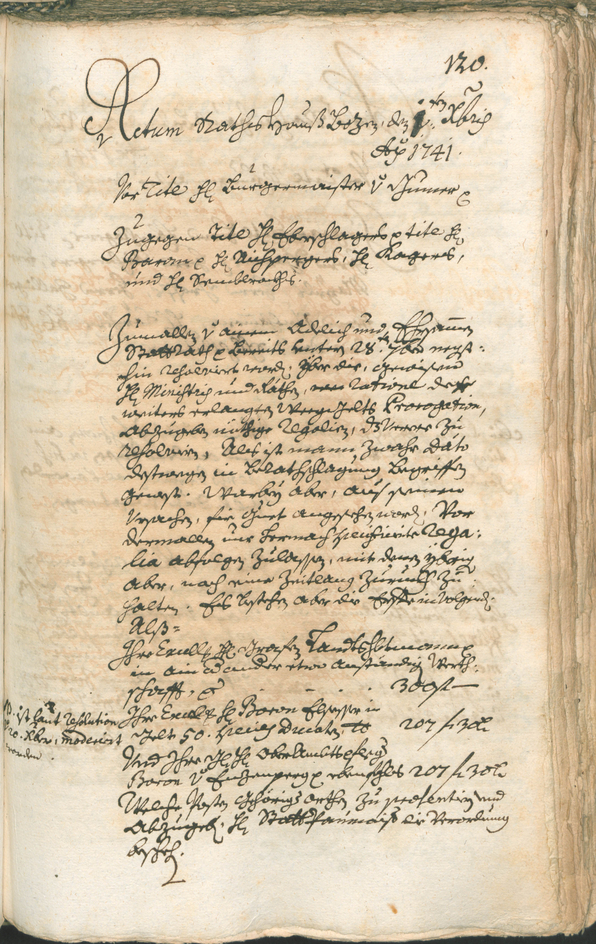 Stadtarchiv Bozen - BOhisto Ratsprotokoll 1741/44 