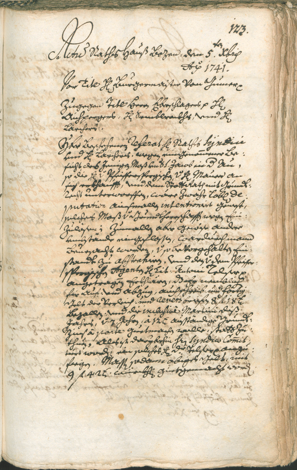 Archivio Storico della Città di Bolzano - BOhisto protocollo consiliare 1741/44 