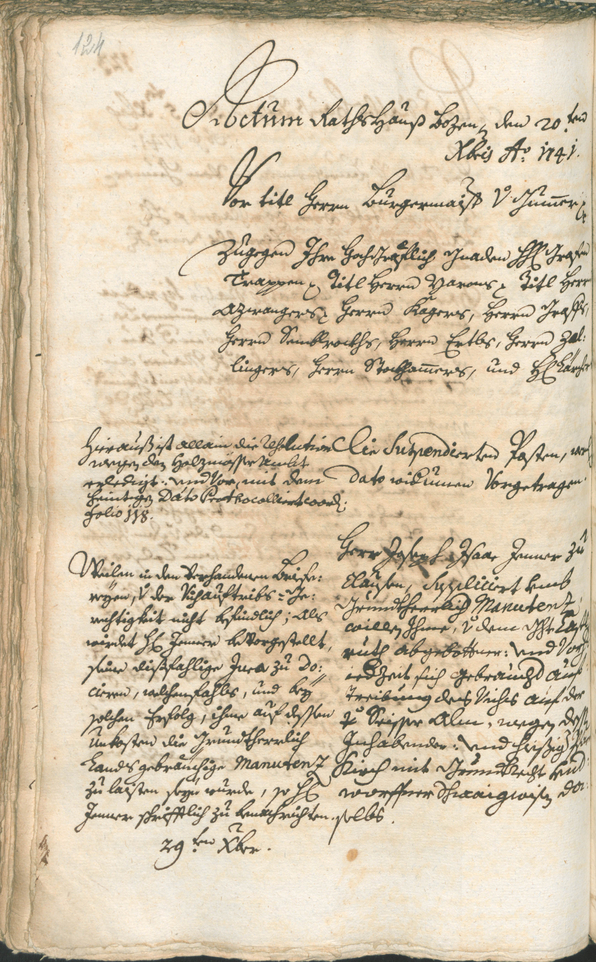 Archivio Storico della Città di Bolzano - BOhisto protocollo consiliare 1741/44 