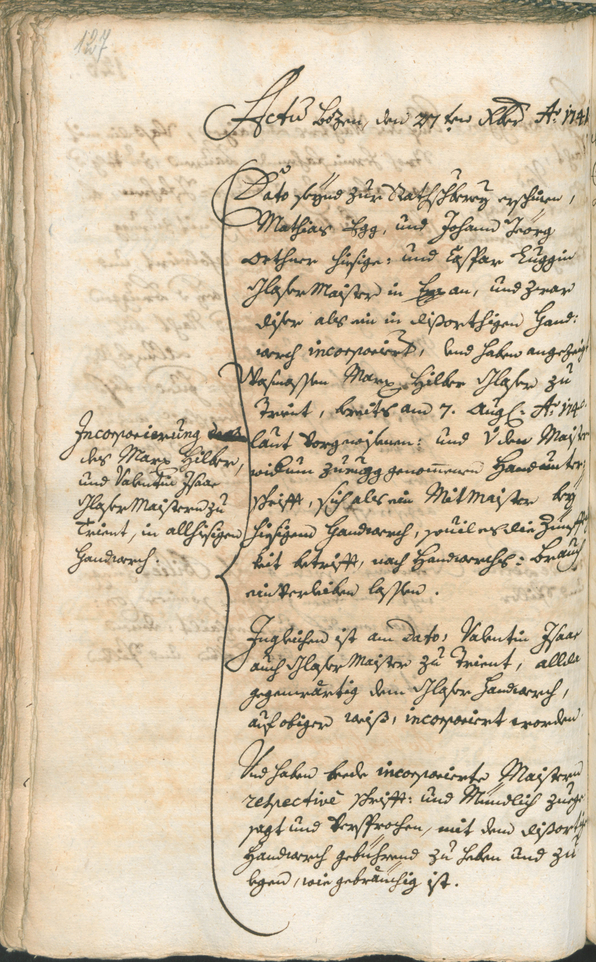 Stadtarchiv Bozen - BOhisto Ratsprotokoll 1741/44 