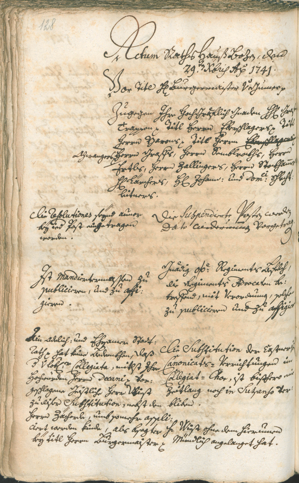 Archivio Storico della Città di Bolzano - BOhisto protocollo consiliare 1741/44 