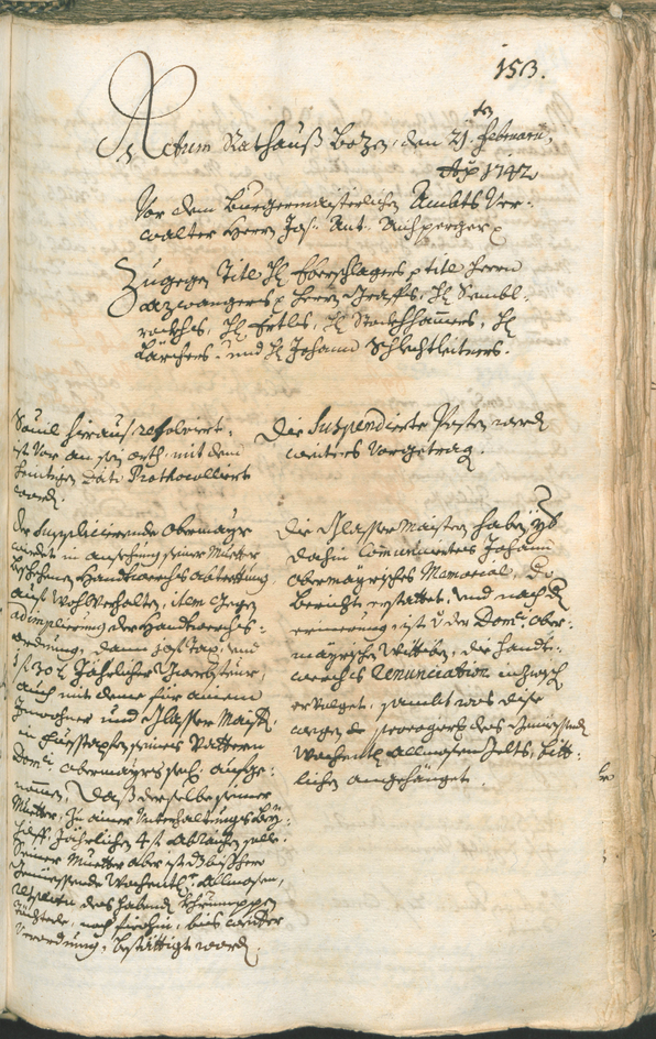 Archivio Storico della Città di Bolzano - BOhisto protocollo consiliare 1741/44 