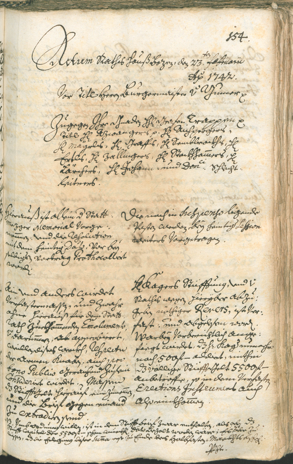 Archivio Storico della Città di Bolzano - BOhisto protocollo consiliare 1741/44 