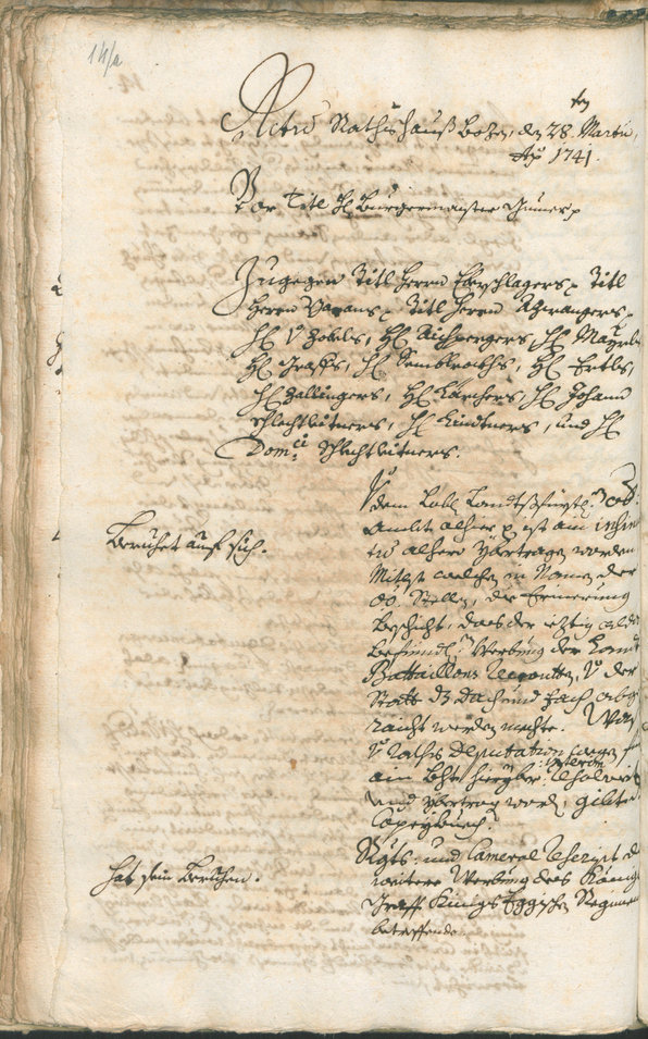 Civic Archives of Bozen-Bolzano - BOhisto Ratsprotokoll 1741/44 