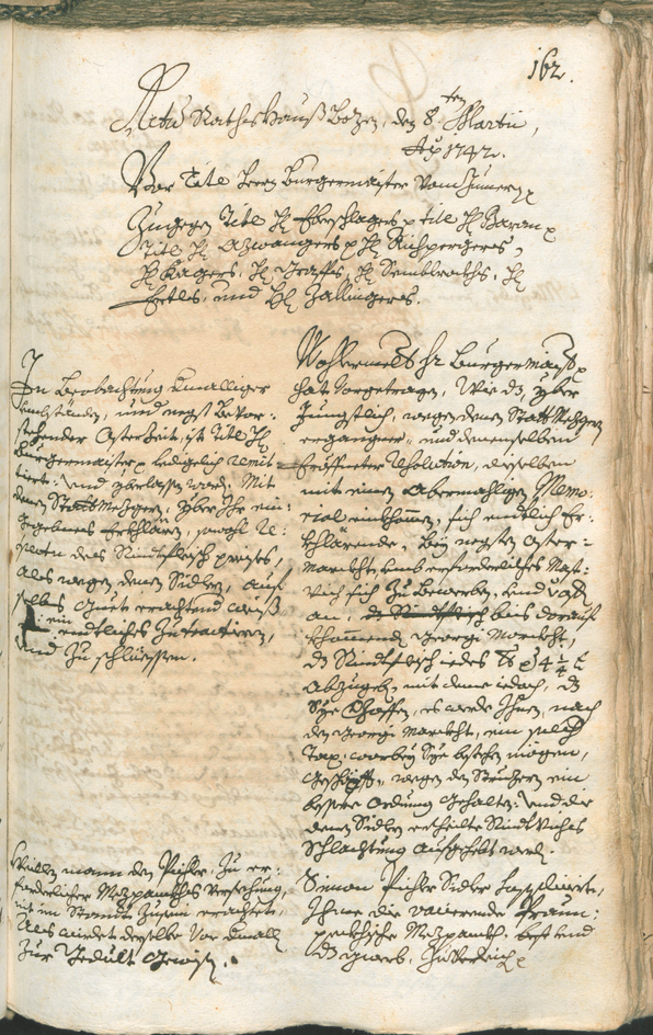 Archivio Storico della Città di Bolzano - BOhisto protocollo consiliare 1741/44 