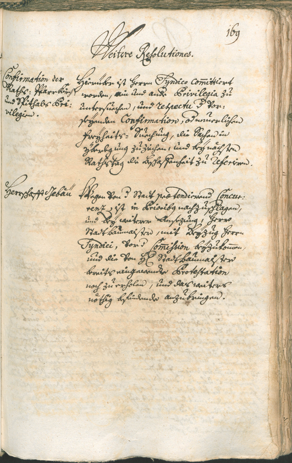 Stadtarchiv Bozen - BOhisto Ratsprotokoll 1741/44 