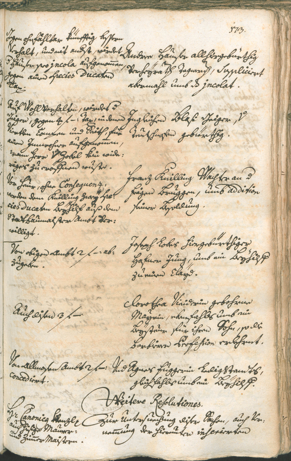 Stadtarchiv Bozen - BOhisto Ratsprotokoll 1741/44 