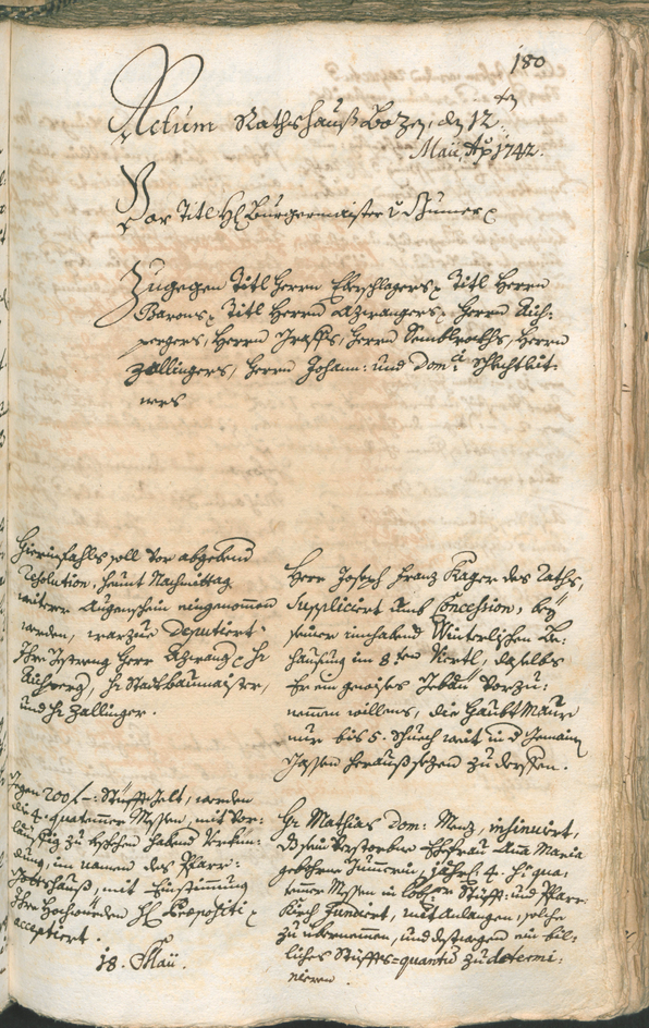 Archivio Storico della Città di Bolzano - BOhisto protocollo consiliare 1741/44 