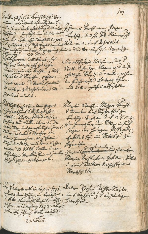 Stadtarchiv Bozen - BOhisto Ratsprotokoll 1741/44 