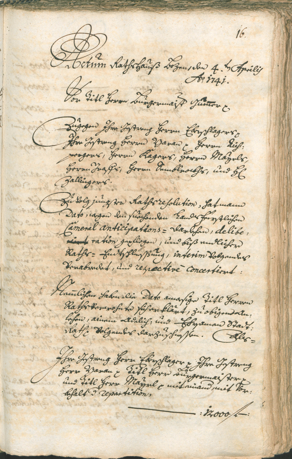 Archivio Storico della Città di Bolzano - BOhisto protocollo consiliare 1741/44 