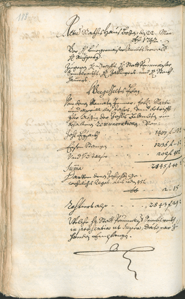 Archivio Storico della Città di Bolzano - BOhisto protocollo consiliare 1741/44 