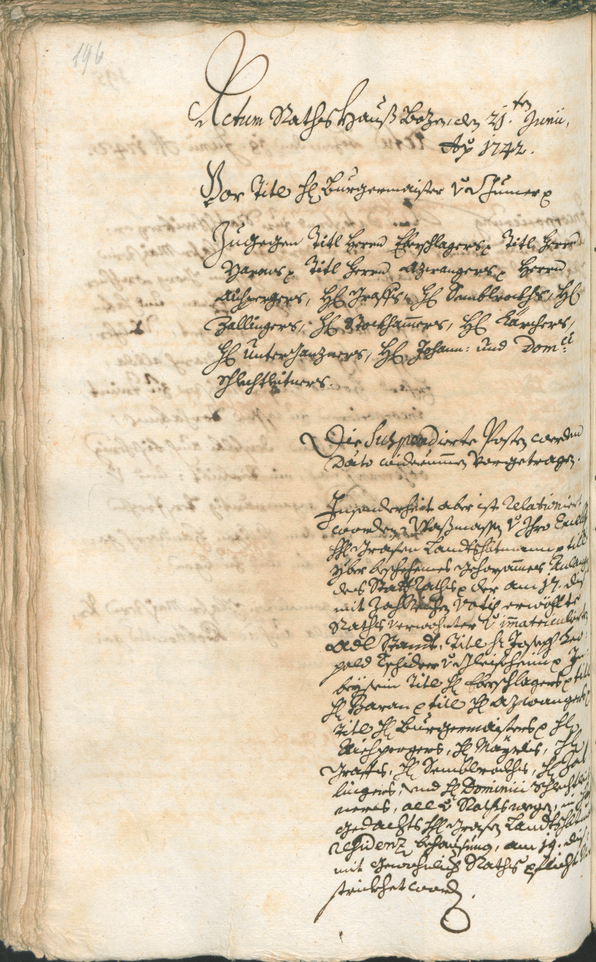 Stadtarchiv Bozen - BOhisto Ratsprotokoll 1741/44 